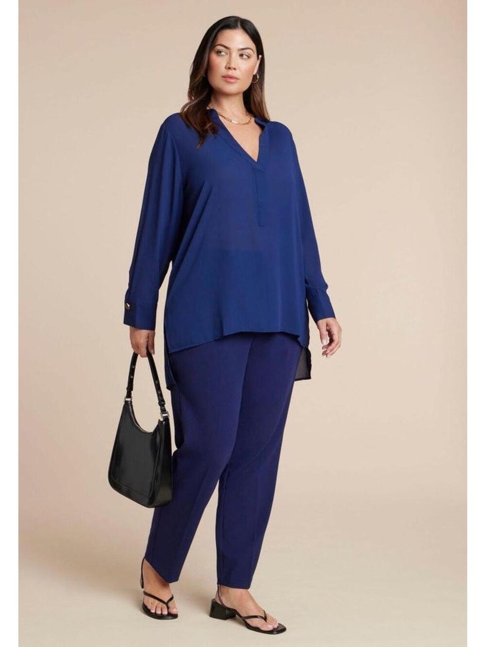 14. NEW WITH TAGS SIZE 2XL / Mandarin Collar Tunic